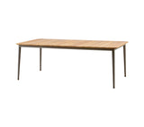 Cane-Line Denmark Teak w/Taupe aluminium Core dining table, 210x90 cm, incl. teak table top (50128)