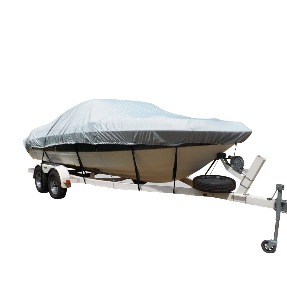 Carver by Covercraft Winter Covers Carver Flex-Fit PRO Polyester Size 2 Boat Cover f/V-Hull Runabout or Tri-Hull Boats I/O or O/B - Grey [79002]