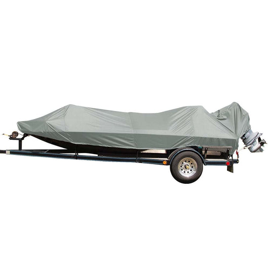 Carver by Covercraft Winter Covers Carver Poly-Flex II Extra Wide Series Styled-to-Fit Boat Cover f/19.5 Jon Style Bass Boats - Grey [77819EF-10]