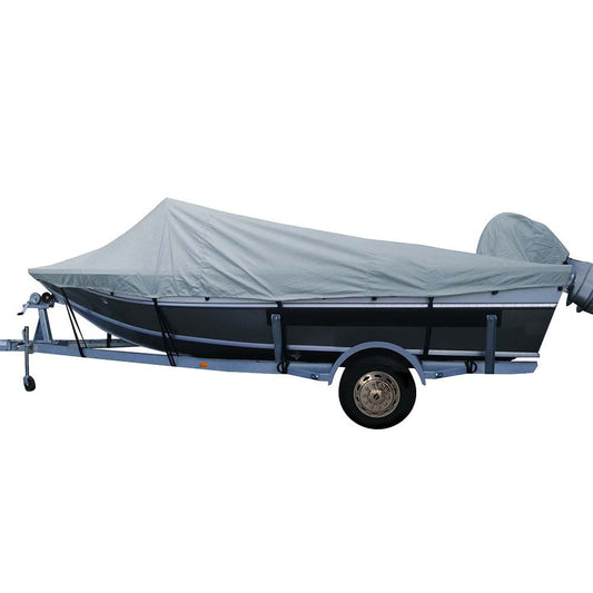Carver by Covercraft Winter Covers Carver Poly-Flex II Extra Wide Series Styled-to-Fit Boat Cover f/20.5 Aluminum Boats w/High Forward Mounted Windshield - Grey [79020XS-11]