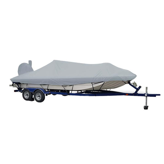 Carver by Covercraft Winter Covers Carver Sun-DURA Extra Wide Series Styled-to-Fit Boat Cover f/18.5 Aluminum Modified V Jon Boats - Grey [71418XS-11]
