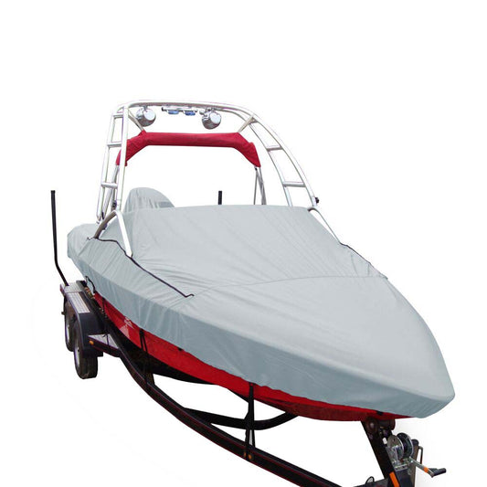 Carver by Covercraft Winter Covers Carver Sun-DURA Specialty Boat Cover f/18.5 Sterndrive V-Hull Runabouts w/Tower - Grey [97123S-11]