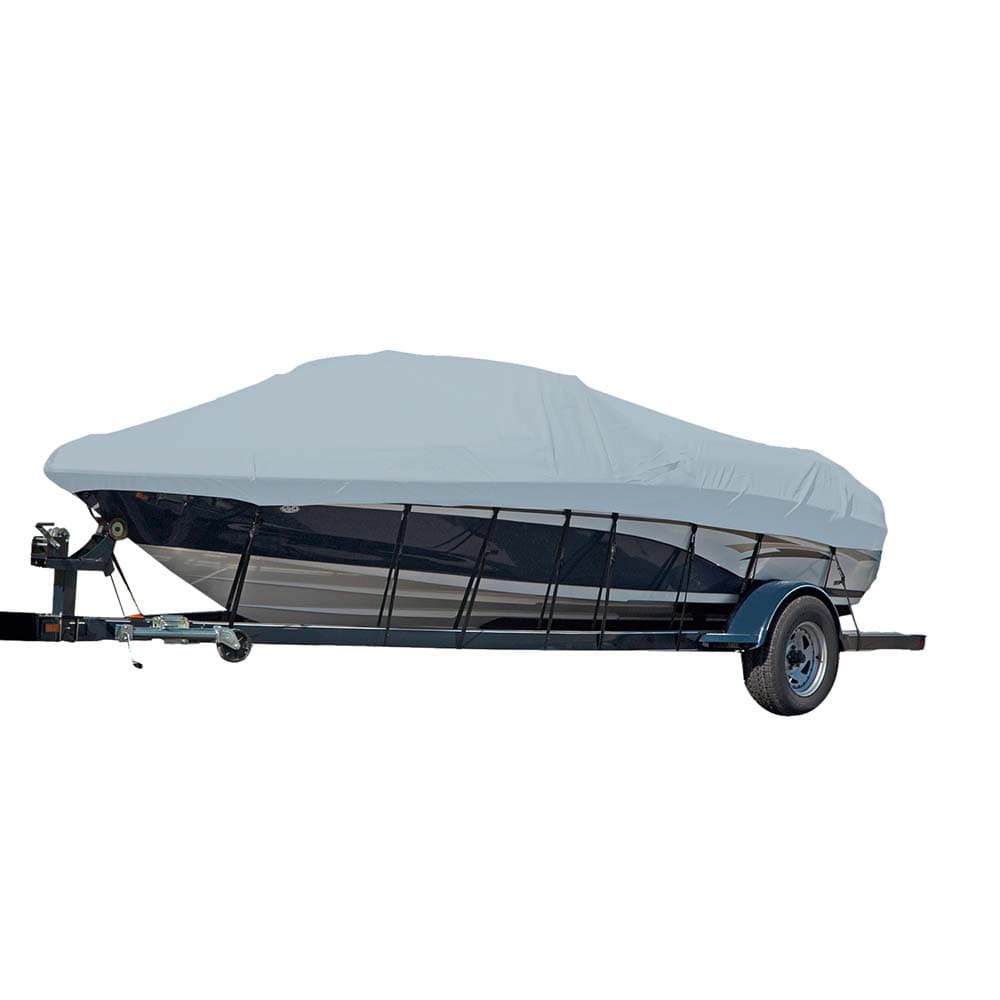 Carver by Covercraft Winter Covers Carver Sun-DURA Styled-to-Fit Boat Cover f/16.5 Sterndrive V-Hull Runabout Boats (Including Eurostyle) w/Windshield and Hand/Bow Rails - Grey [77116S-11]