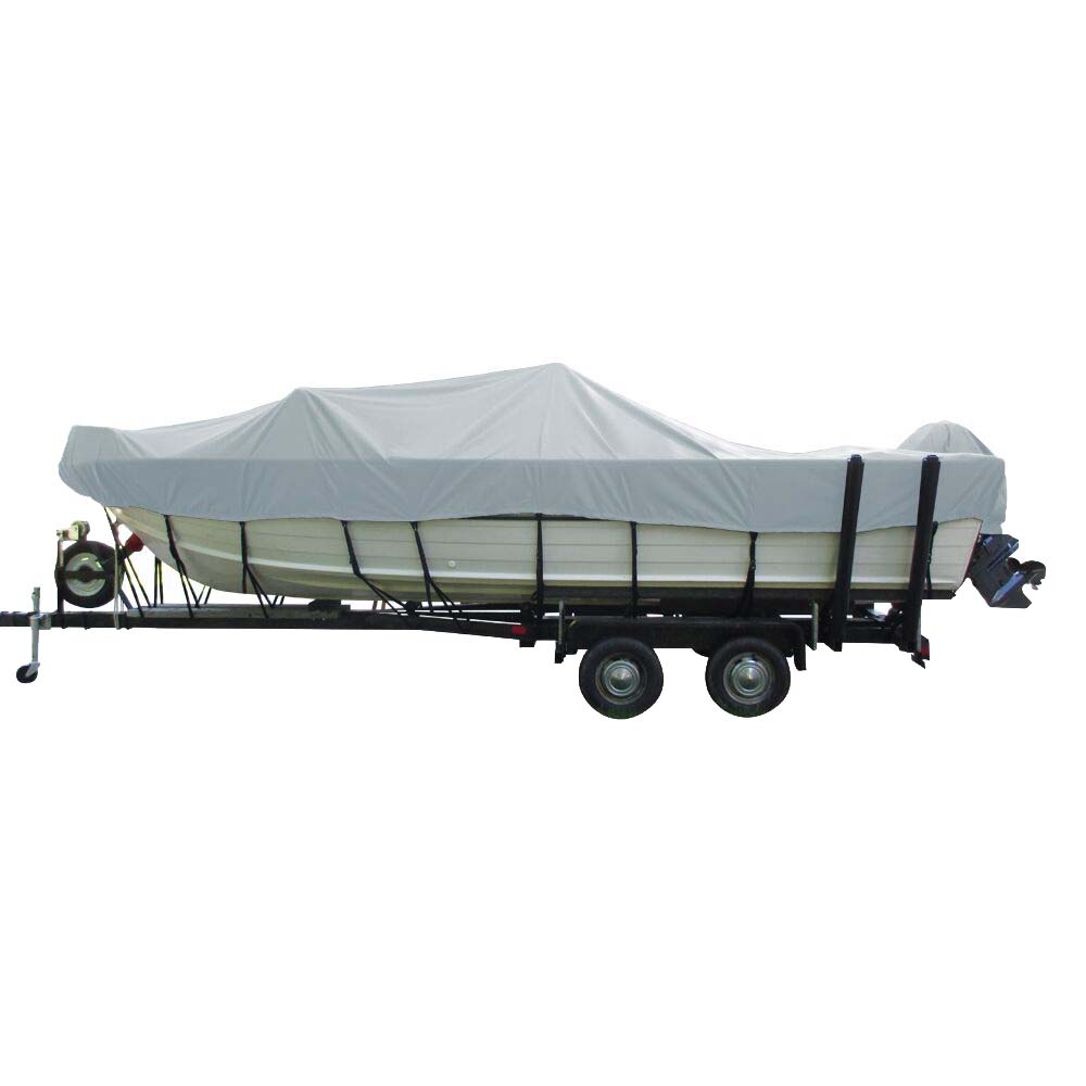 Carver by Covercraft Winter Covers Carver Sun-DURA Wide Series Styled-to-Fit Boat Cover f/19.5 Aluminum V-Hull Boats with Walk-Thru Windshield - Grey [72319S-11]