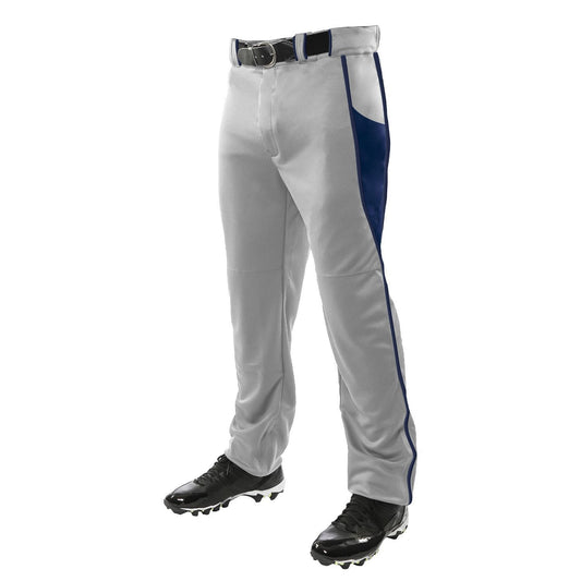 Champro Sports : Baseball Champro Adult Triple Crown Baseball Pant Grey Navy 3XL