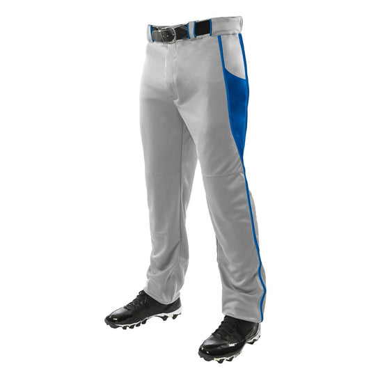 Champro Sports : Baseball Champro Adult Triple Crown Baseball Pant Grey Royal Blue LG