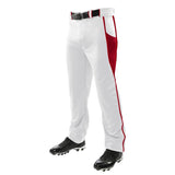 Champro Sports : Baseball Champro Adult Triple Crown Baseball Pant White Scarlet 2XL