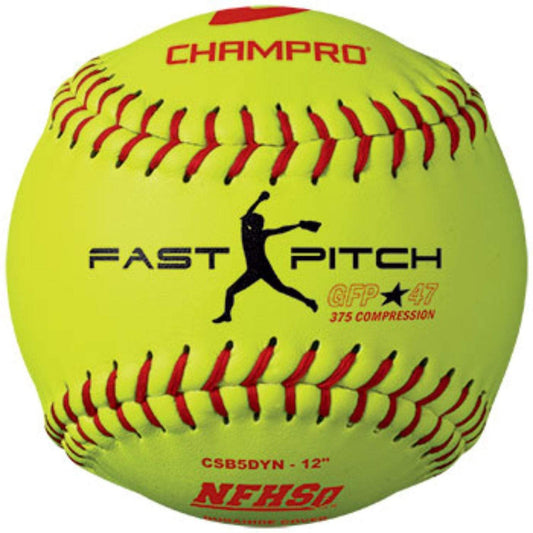 Champro Sports : Softball Champro NFHS 12 in Fast Pitch Durahide Cover Softball Dozen