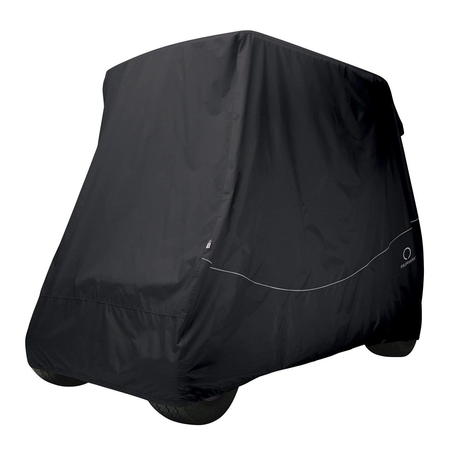 Classic Accessories Golf : Accessories Classic Fairway Golf Cart Quick-Fit Cover Long Roof - Black