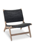 CO9 Design Arden Chair, Navy w/ Grey Teak - Set of 2