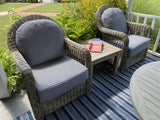 CO9 Design Julia Club Chair w/ Dune/Sky Cushion