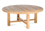 CO9 Design Lakewood 50" Round Coffee Table, Natural Teak