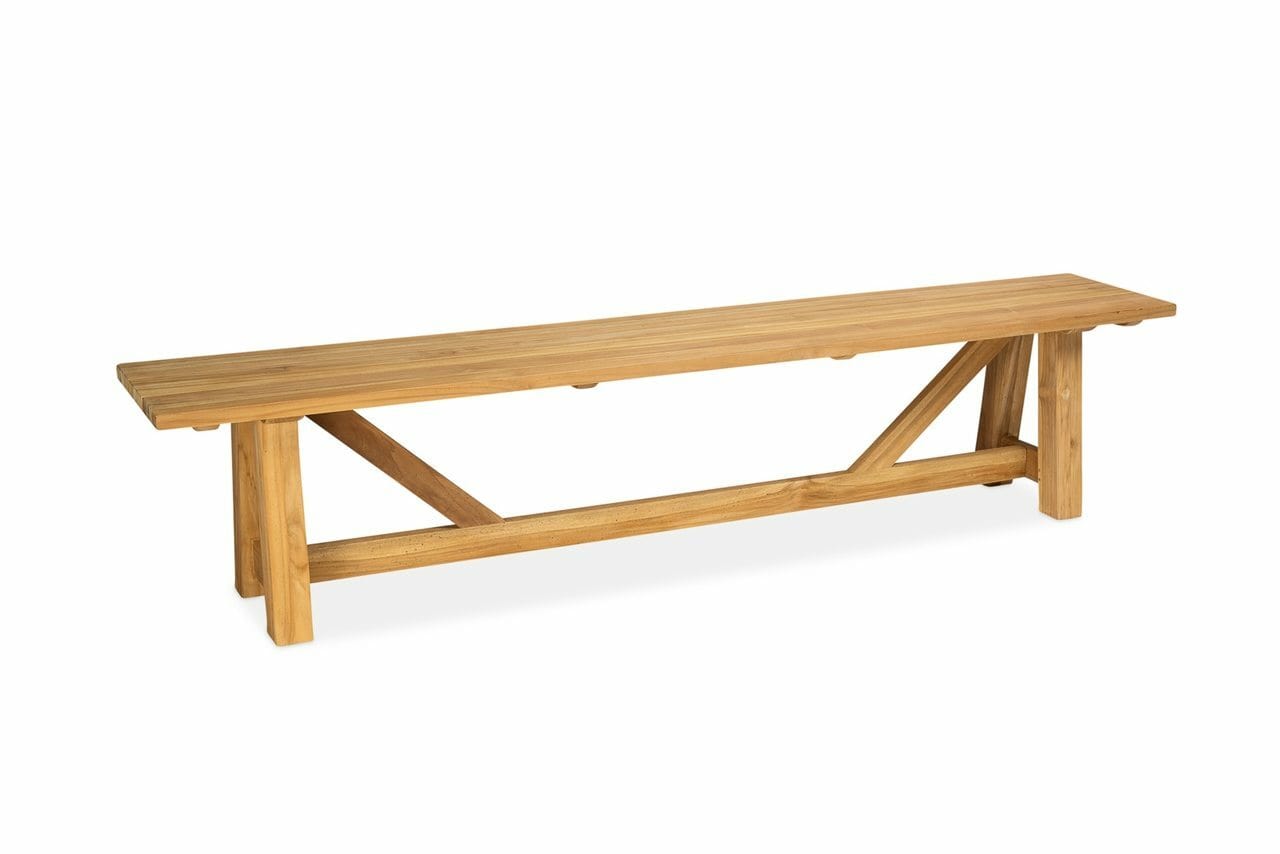 CO9 Design Lakewood 7' Backless Bench, Natural Teak