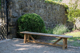 CO9 Design Outdoor Bench Lakewood 7' Backless Bench, Natural Teak