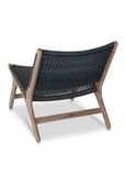 CO9 Design Outdoor Chair Arden Chair, Navy w/ Grey Teak - Set of 2