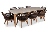 CO9 Design Outdoor Dining Set CO9 Design - Essential Ceramic Top 9 Piece Dining Set with Rectangular Ceramic Top [ES95C] [SE15CUSSE15-2]