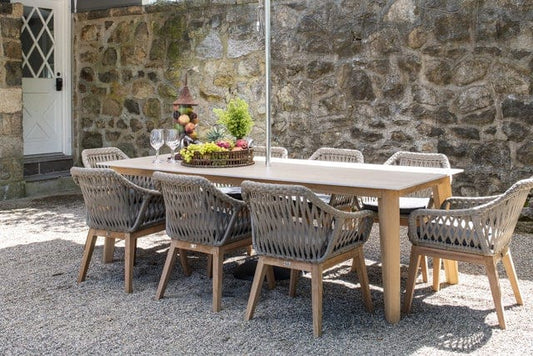 CO9 Design Outdoor Dining Table Copy of CO9 Design - Essential Ceramic Top 9 Piece Dining Set with Rectangular Ceramic Top [ES95C] [TY15CUSTY15]