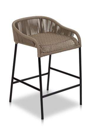 CO9 Design Taupe Belmont Counter Stool - Black/Taupe