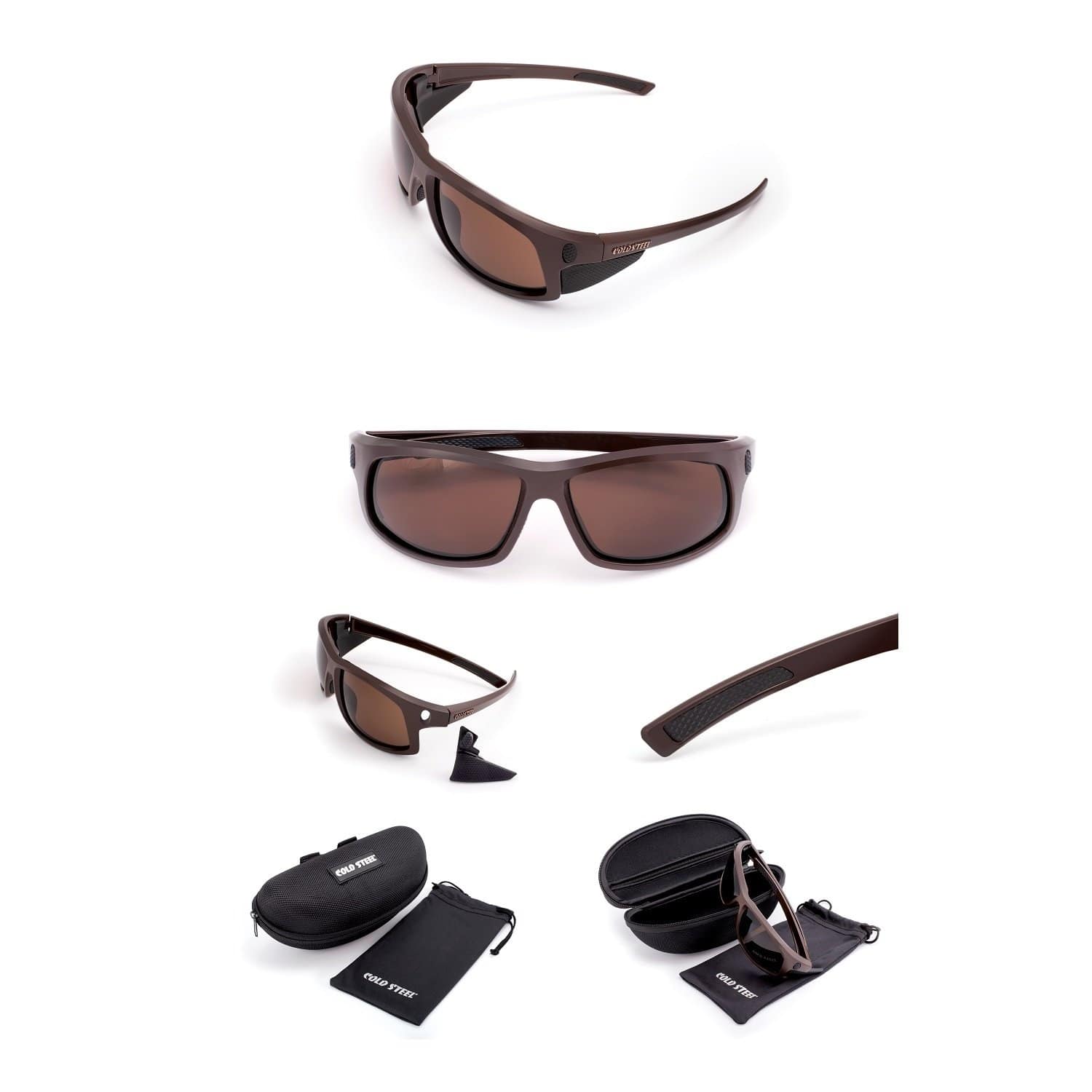 Cold Steel Apparel : Eyewear - Sunglasses Cold Steel Battle Shades Mark I - Matte Dark Brown