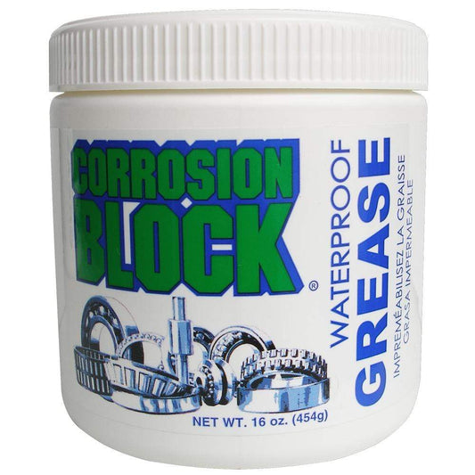 Corrosion Block Cleaning Corrosion Block High Performance Waterproof Grease - 16oz Tub - Non-Hazmat, Non-Flammable  Non-Toxic [25016]