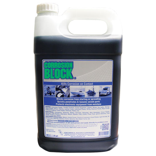 Corrosion Block Cleaning Corrosion Block Liquid 4-Liter Refill - Non-Hazmat, Non-Flammable  Non-Toxic [20004]