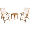 Courtyard Casual Courtyard Casual -  Basic Teak 2 Chairs and 1 Square Side Table 3 Piece Bistro Set | 5485