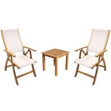 Courtyard Casual Courtyard Casual -  Basic Teak 2 Chairs and 1 Square Side Table 3 Piece Bistro Set | 5485