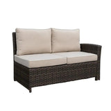 Courtyard Casual Courtyard Casual -  Brown Rooftop Outdoor 3-Piece Set of 2 Sofa Sectionals with Cushions and 1 Coffee Table | 5000