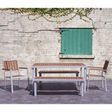 Courtyard Casual Courtyard Casual -  Catalina 5 pc Dining Set with 60"x39" Rectangle Table, 2 Chairs and 2 Benches | 5771
