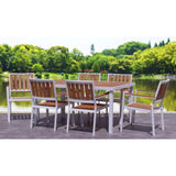 Courtyard Casual Courtyard Casual -  Catalina 7 pc Dining Set with 60"x39" Rectangle Table and 6 Dining Chairs | 5769