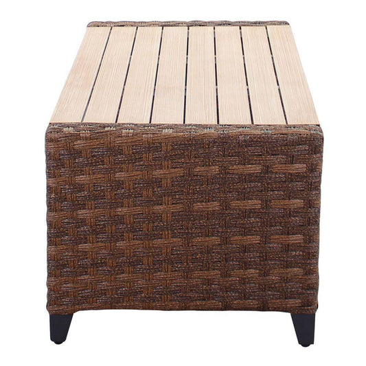 Courtyard Casual Courtyard Casual -  Costa Mesa Coffee Table with Aluminum Top in Brown | 5555