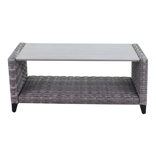 Courtyard Casual Courtyard Casual -  Costa Mesa Coffee Table with Aluminum Top in Gray Mix | 5554
