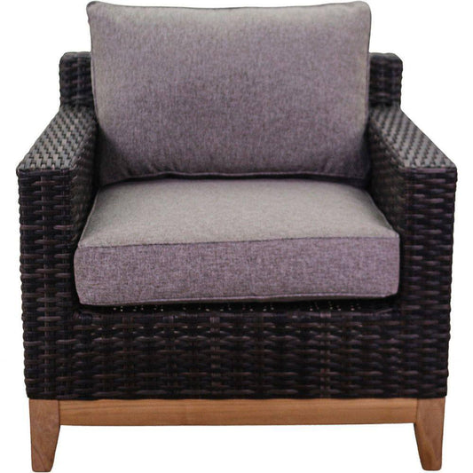Courtyard Casual Courtyard Casual -  Maywood Silver Oak with Teak Club Chair with Cushions | 5846