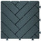Courtyard Casual Courtyard Casual -  Plastic 12" x 12" Deck Tile Pack of 9 in Charcoal Gray | 5927