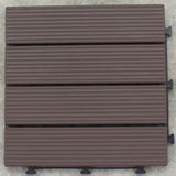 Courtyard Casual Courtyard Casual -  Plastic 12" x 12" Deck Tile Pack of 9 in Chocolate | 5926