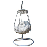 Courtyard Casual Courtyard Casual -  Princeton 2 Piece Hanging Basket Chair and Stand Set - Gray | 5249