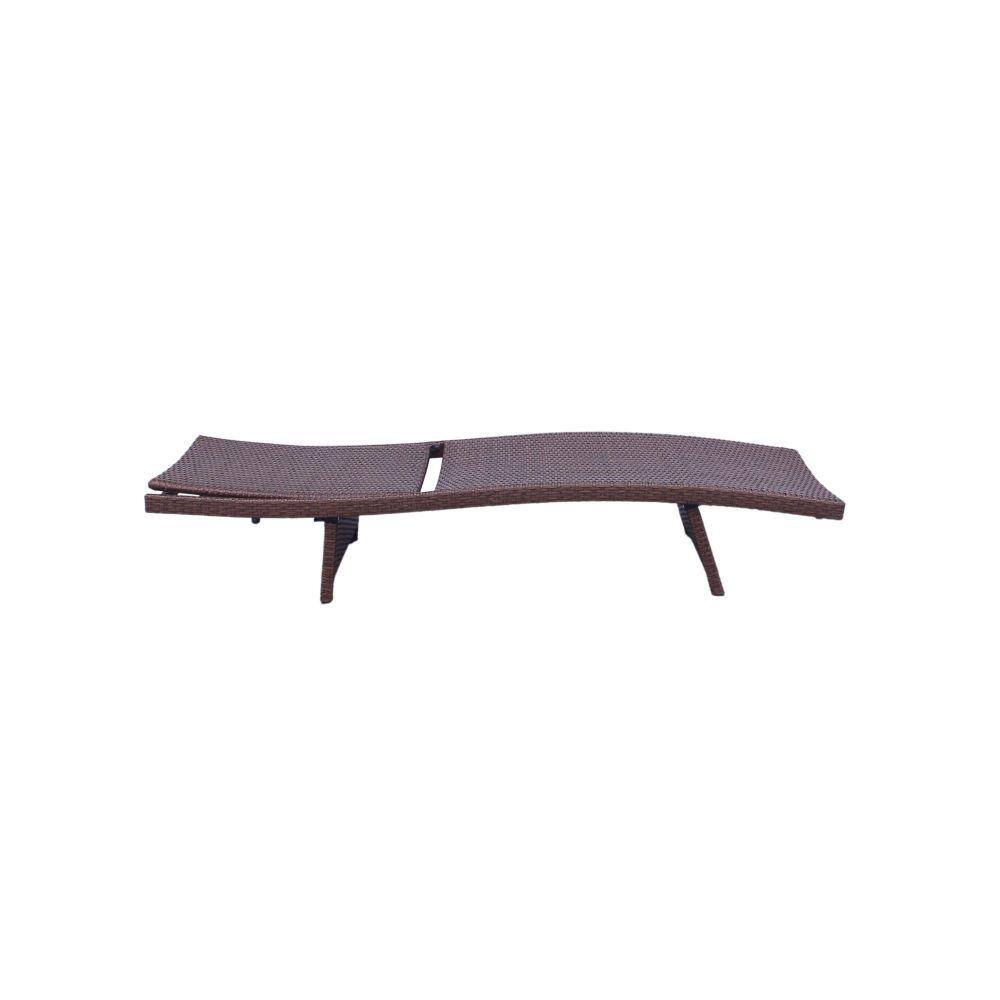 Courtyard Casual Courtyard Casual -  Relax 2 pc Wicker Chaise Lounges with Folding Legs in Pecan | 5885