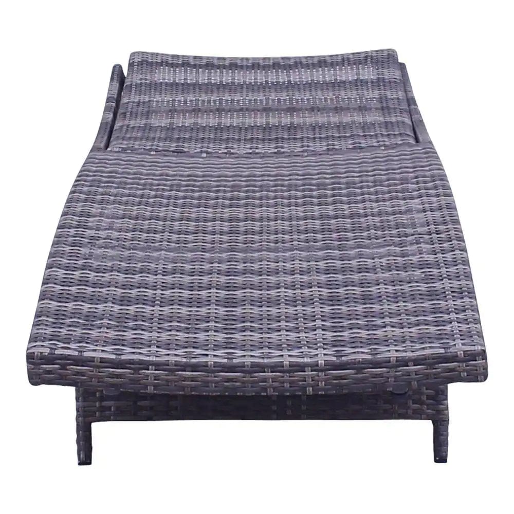 Courtyard Casual Courtyard Casual -  Relax 2 pc Wicker Chaise Lounges with Folding Legs in Taupe | 5845