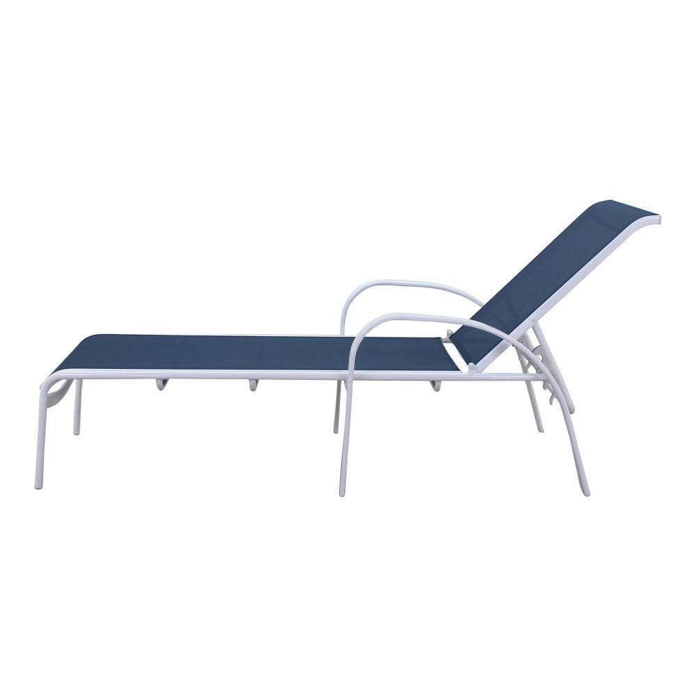 Courtyard Casual Courtyard Casual -  Santa Fe 2 Aluminum Chaise Lounges in White | 5599
