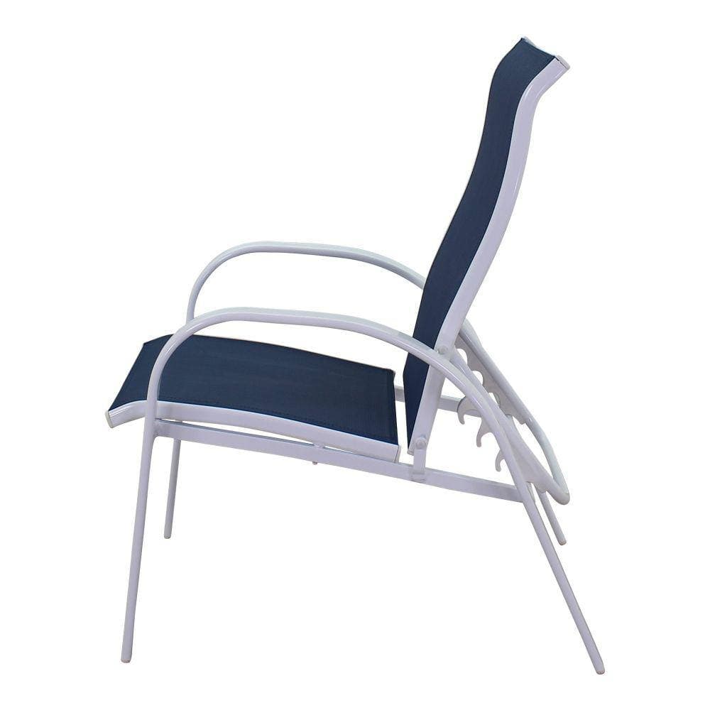 Courtyard Casual Courtyard Casual -  Santa Fe 2 Aluminum Sling Reclining Chairs in White | 5606