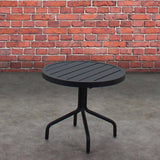 Courtyard Casual Courtyard Casual -  Santa Fe 20" Round End Table with Aluminum Slat Top in Java | 5672