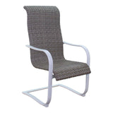 Courtyard Casual Courtyard Casual -  Santa Fe 4 Wicker Spring Chairs with White Frame | 5605