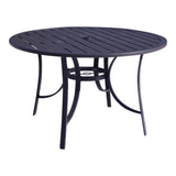 Courtyard Casual Courtyard Casual -  Santa Fe 5 pc Dining Set in Java with 48" Round Dining Table and 4 Wicker Swivel Rockers | 5704