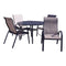 Courtyard Casual Courtyard Casual -  Santa Fe 5 pc Sling Dining Set in Java with 48" Round Table and 4 Sling Chairs | 5701