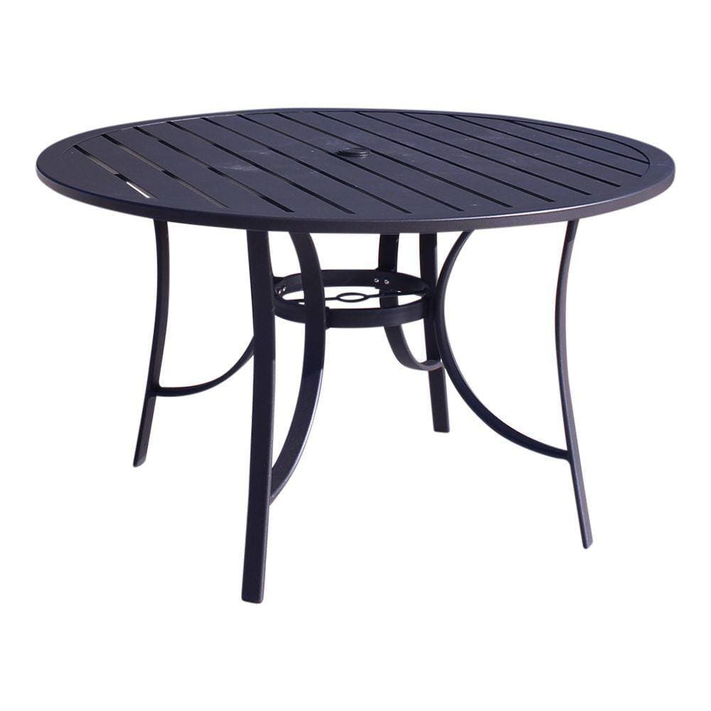 Courtyard Casual Courtyard Casual -  Santa Fe 5 pc Sling Dining Set in Java with 48" Round Table and 4 Sling Chairs | 5701