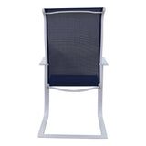 Courtyard Casual Courtyard Casual -  Santa Fe 6 Aluminum Spring Chairs in White | 5602