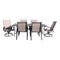 Courtyard Casual Courtyard Casual -  Santa Fe 7 pc Mixed Dining Set in Java with 84" Rectangle Table, 2 Swivel Rockers and 4 Sling Chairs | 5715