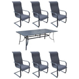 Courtyard Casual Courtyard Casual -  Santa Fe 7 Piece 84" Rectangle Dining Table and 6 Spring Chairs | 5396