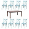 Courtyard Casual Courtyard Casual -  Santa Fe 7 Piece Mixed 84" Rectangle Dining Table with 2 Swivel Rockers and 4 Sling Chairs | 5397