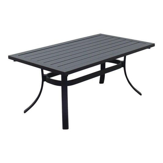 Courtyard Casual Courtyard Casual -  Santa Fe Aluminum 42" Rectangle Coffee Table with Slat Top in Java | 5671
